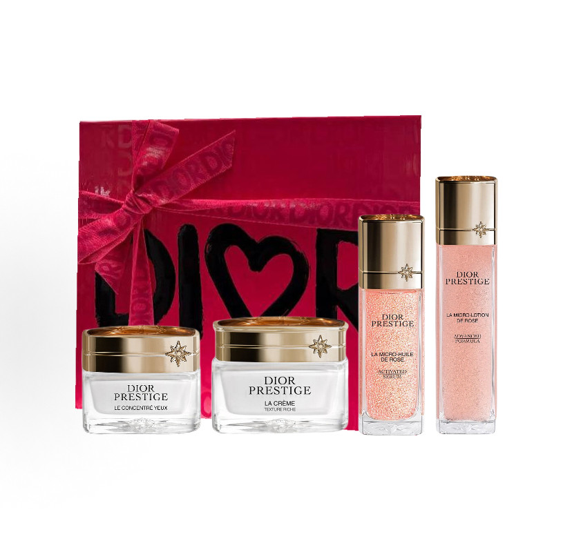 DIOR Rose Essence Eye Cream Skincare Set – Relaxing and Hydrating, 4-piece set