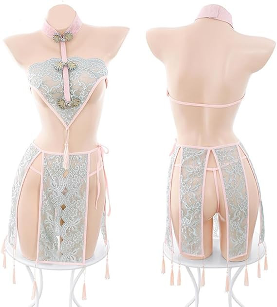 SINROYEE Women's Sexy Role-Play: Cheongsam, Anime Maid Outfit, Halloween Egyptian or Chinese Classical Cat Costume