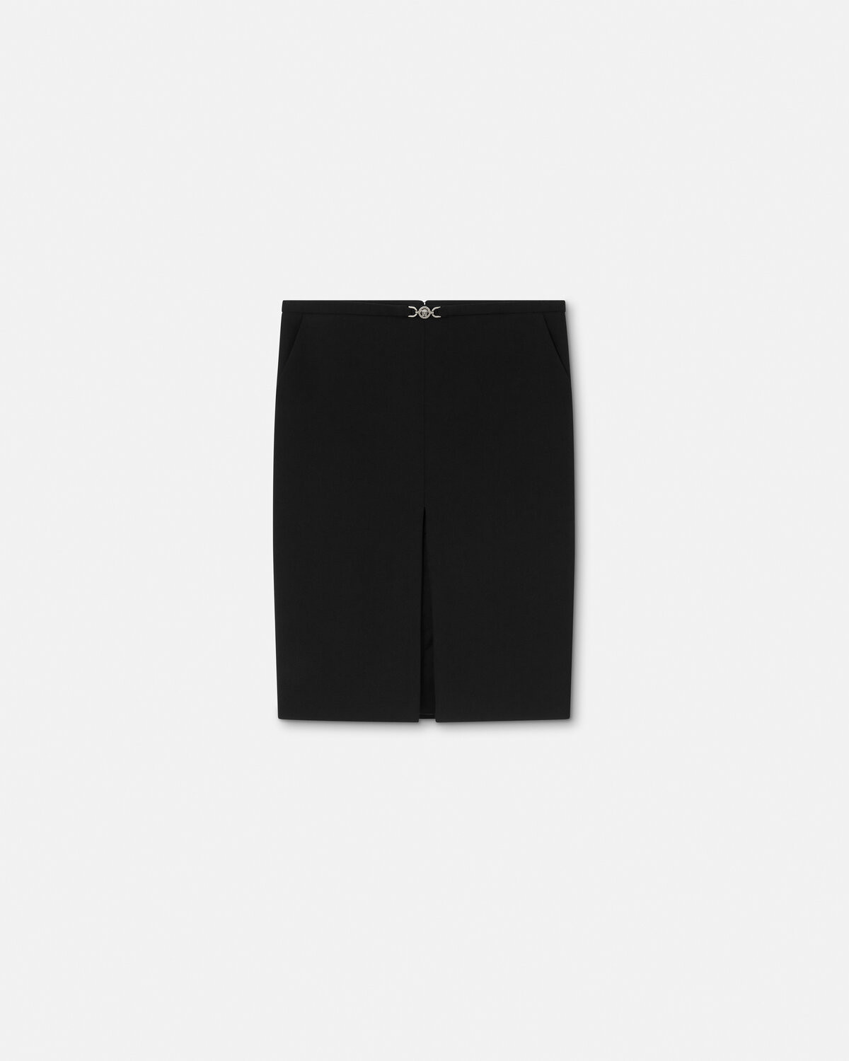 Wool pencil flute skirt