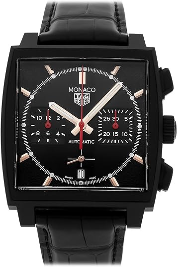TAG Heuer Monaco series chronograph automatic watch with black dial, men's watch CBL2180.FC6497
