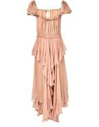 CHLOE Gathered ruffled maxi dress