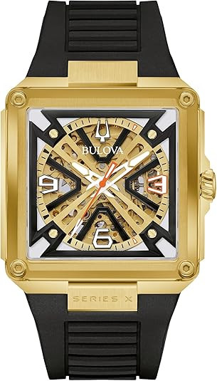 Bulova Marc Anthony X Special Edition Gold Dial Black Rubber Strap Watch 39mm - 97A195