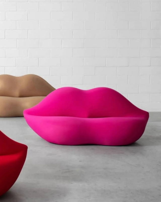 Ms. Gufram Bocca Sofa-Gufram Pink