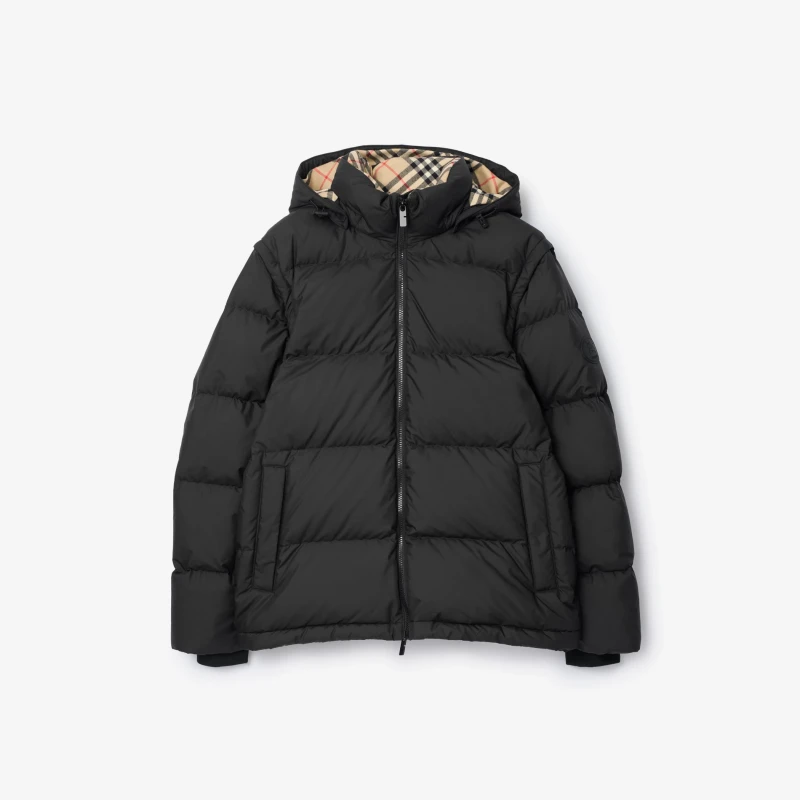 Detachable sleeve down jacket