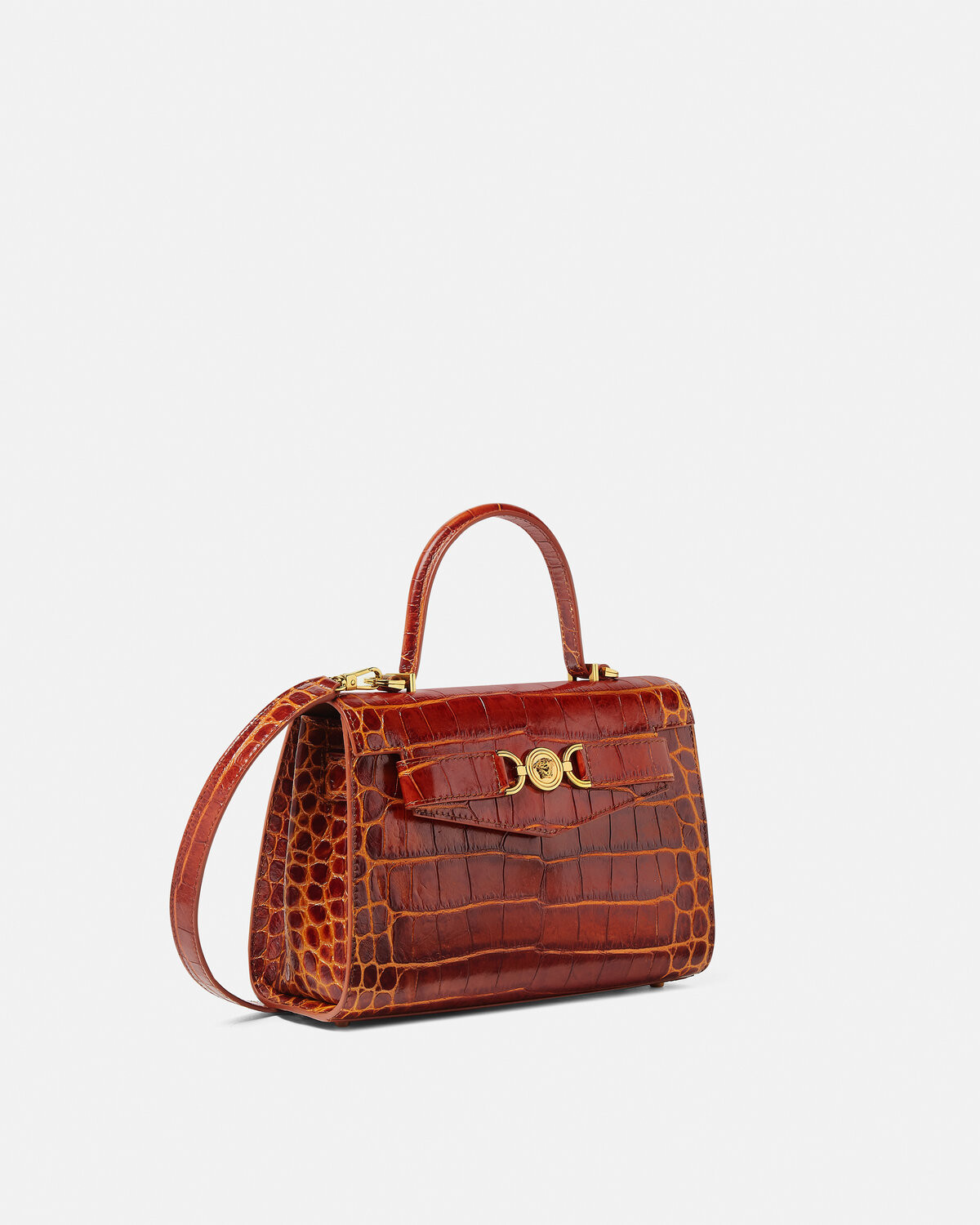 MEDUSA '95 crocodile effect top handle bag