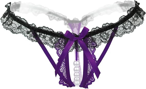 Jelove Women's Sexy Underwear Floral Lace Triangle G-String Panties 4-Pack