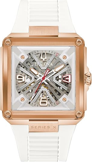 Bao Lu Hua Marc Anthony X series special edition silver dial white rubber strap watch 39mm-97A194