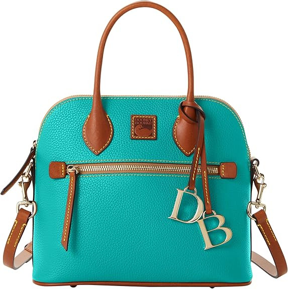 Dooney & Bourke Women's Dome Handbag, Pebble-Edge Leather, Large Handbag with Adjustable and Detachable Shoulder Strap