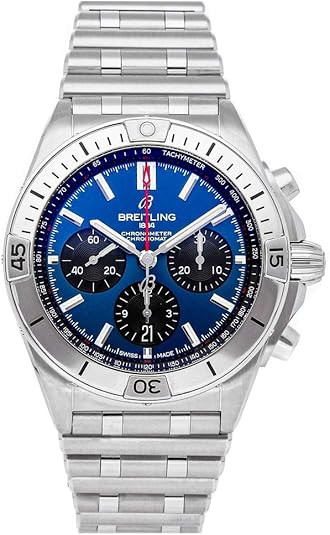 Breitling Chronomat B01 Blue Dial Men's Watch AB0134101C1A1