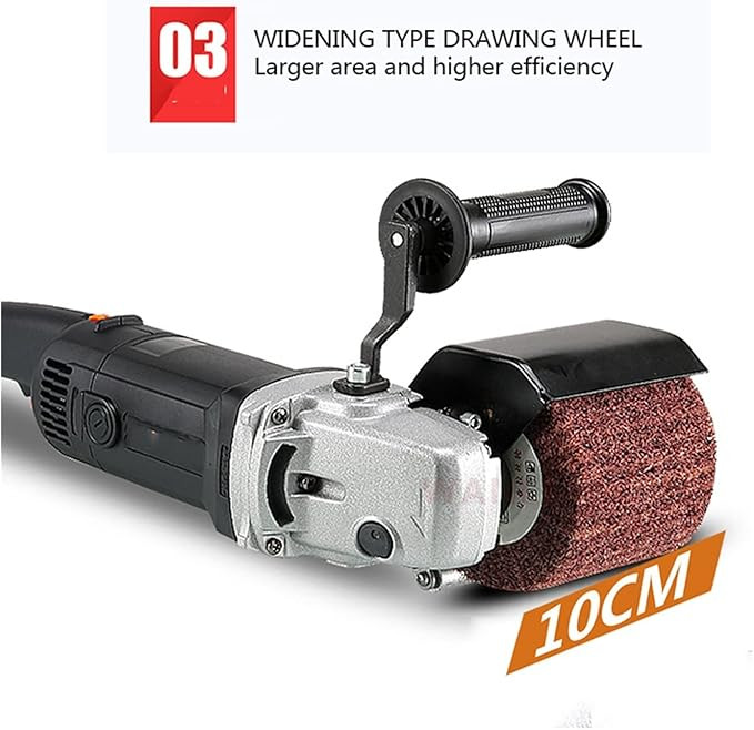 2800W Portable Electric Polisher Stainless Steel Metal Wood Grinding Wire Drawing Machine Wheel Tool with High Efficiency