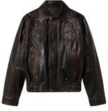 GOLDEN GOOSE Journey nappa leather bomber jacket